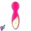 Мини-вибромассажер RIANNE S - Lovely Leopard Mini Wand Pink (SO3886)