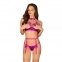 Комплект з напіввідкритим бюстом Obsessive Delishya Set L/XL (410927)