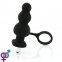 Анальна плаг з вібрацією Black Silicone (810323)