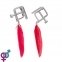 Затискачі на соски Nipple play квадратні пір'ячко Red (810352)