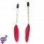 Зажимы на соски Nipple play пинцет перышки Red (810361)
