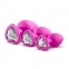 Набір анальних пробок LUXE BLING PLUGS TRAINING KIT PINK (T330855)