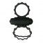 Эрекционное кольцо двойное Duo Cockring с вибро, черное (ET355BLK)