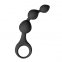 Анальные шарики Easytoys, силиконовые, черные, 15х3.3 см (ET181BLK)