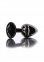 Анальна металева пробка M із чорним каменем Butt Plug With Diamond Jewel Taboom (T17117)