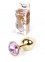 Анальная пробка с камнем Plug-Jewellery Gold PLUG- Rose S (64-00018)