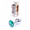 Анальная пробка с камнем Plug-Jewellery Silver PLUG- Green размер S (64-00011)