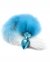 Анальная пробка с хвостом Global Novelties NIXIE METAL BUTT PLUG WITH OMBRE TAIL, BLUE METALLIC (T880192)