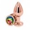 Анальна пробка з райдужним каменем Ns Novelties Inc. Rear Assets Rose Gold Small (NC18813)