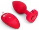 Анальная пробка с вибрацией и пультом управления B-Vibe Vibrating Heart Plug M/L Red (54015770000)