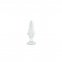 Анальна пробка скляна NS Novelties, що світиться FIREFLY GLASS TAPERED PLUG SMALL CLEAR (T280668)