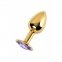 Анальна пробка Loveshop Gold Metal violet, M (820183)