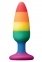 Радужная анальная пробка COLOURFUL LOVE RAINBOW ANAL PLUG MEDIUM