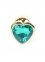 Анальна пробка S із зеленим каменем Boss of toys Jewellery (BS64042)