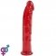 Фалоімітатор Doc Johnson Jelly Jewels - Dong with Suction Cup, 19х3,8 см, червоний