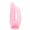 Фалоімітатор подвійний на присосці прозорий Chisa Hi-Rubber 9.4 INCH Pink (CH21806)