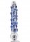 Фаллоимитатор стеклянный с рельефом Diamond Dazzler прозрачный с голубым, 18 см х 3.5 см (TJ10614)