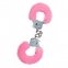 Рожеві наручники з хутром Toy Joy Furry fan cuffs (TJ63366)