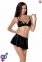 Комплект білизни під латекс DEBY SET black XXL/XXXL - Passion: ліф, міні-спідничка, стрінги (PS25703)