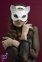 Маска кошечки Feral Feelings - Catwoman Mask, натуральная кожа, белая (SO3408)