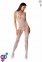 Ажурный бодистокинг с имитацией чулок Passion BS074 white (SO4149)