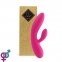Гибкий вибратор кролик с двумя моторами FeelzToys Lea Rabbit Vibrator Rubine Red (SO4432)
