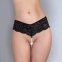 Сексуальные женские трусики Fabiana с жемчугом черные, размер L-2XL (SO5196)