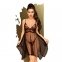Бебі-дол з ажурним браллетом і асиметричним подолом Penthouse - Naughty Doll Black L/XL (SO5283)