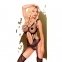 Бодистокинг з сюрреалістичним дизайном Penthouse - Wild virus black XL (SO5311)