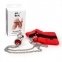 Наручники с металлической анальной пробкой Art of Sex Handcuffs with Metal Anal Plug  size M Red (SO6182)
