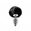 Металлическая анальная пробка Кроличий хвостик Alive Fluffly Twist Plug M Black (SO6309)