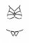 Комплект білизни зі стреп ARMANDA SET black XXL/XXXL - Passion Exclusive (SO6375)