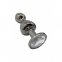 Металлическая анальна пробка Wooomy Lollypop Double Ball Metal Plug M, 9,4х3,1 см (SO7414)