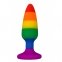 Анальная пробка Wooomy Hiperloo Silicone Rainbow Plug L (SO7434)