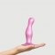 Насадка для страпона Strap-On-Me DILDO PLUG CURVY ROSE DRAGEE METALLIC - M (SO7820)