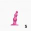 Насадка для страпону Strap-On-Me Dildo Plug Beads Framboise Metallic S (SO8983)