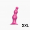 Насадка для страпона Strap-On-Me Dildo Plug Beads Framboise Metallic XXL (SO8990)