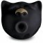 Вакуумный стимулятор клитора в форме кота Gcat Gvibe, силиконовый, черный (FT10615)